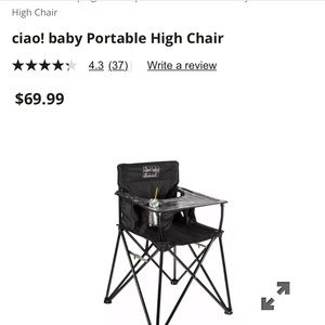 Ciao! Baby collapsible high chair